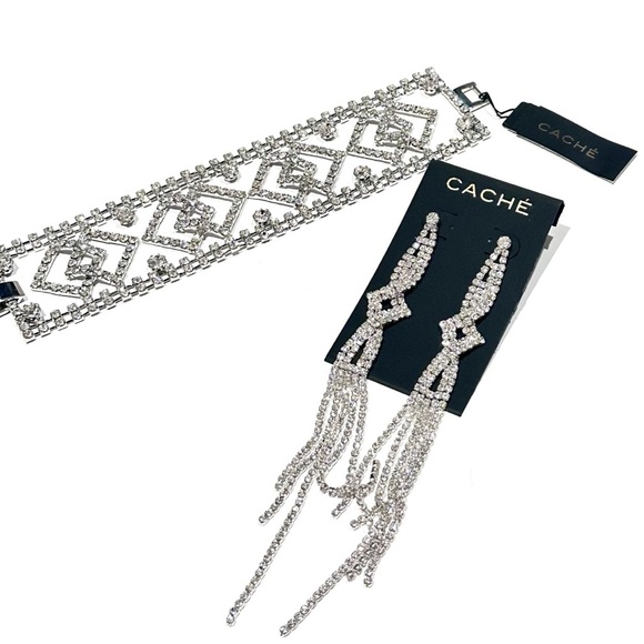 🌟 LAST ONE! 🌟 | CACHE Fancy Silver Wide CZ Delicate Party Bracelet | NWT $78 - Picture 14 of 16